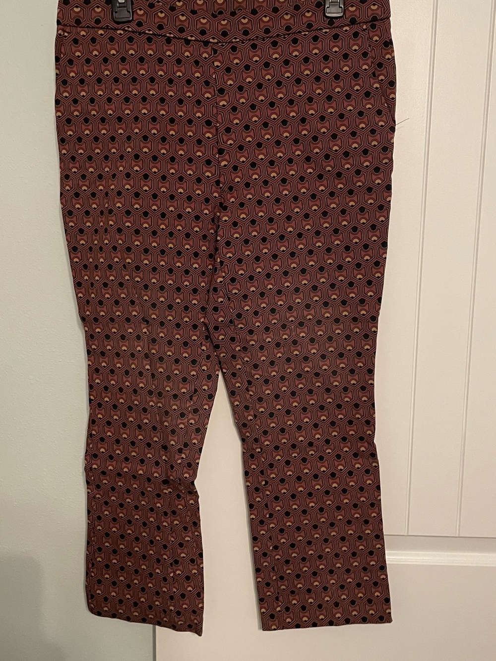Jules & Leopold Mauve Geometric Print pull-on pants